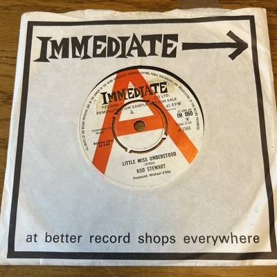 ROD STEWART - LITTLE MISS UNDERSTOOD - IMMEDIATE DEMO 7" VINYL - IM 060 - Image 1 of 4