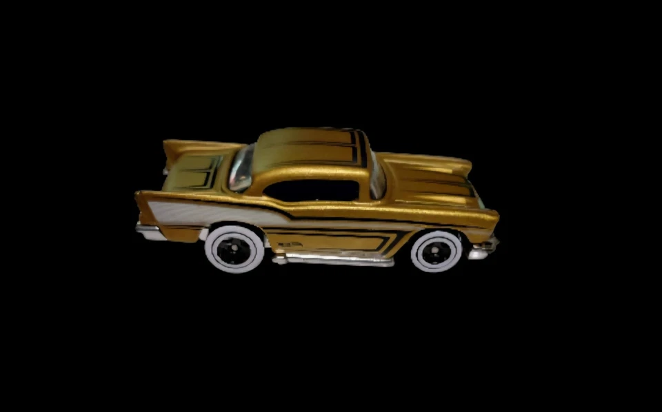 Chevy FYC41 2018 Frost Gold 57' Hot Wheels | Error de calcomanía | Código base R05 Foto 1 de 4