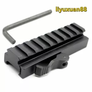 Quick Release Detach Scope Mount 20mm Weaver Picatinny Rail Adapter With 9 Slot - Picture 1 of 6