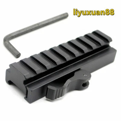 Quick Release Detach Scope Mount 20mm Picatinny Rail Adapter 9Slot ADD Height - Image 1 of 4