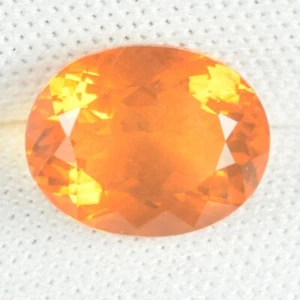 2.25 ct GAMMY LUSTROUS FANTA ORANGE * NATURAL MEXICAN FIRE OPAL OVAL See Vdo BL - Picture 1 of 2