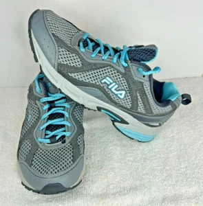 FILA Women's Windshift 15 5HR18055-253 Sz 9 Running Shoes Gray Scuba Blue - Picture 1 of 22