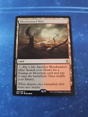 Bloodstained Mire Khans Of Tarkir MTG LP, Magic The Gathering, Shockland - Image 1 of 2