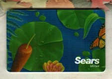 SEARS Butterfly and Water Lilies 2007 Gift Card ( $0 )