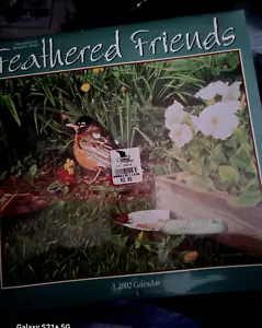 2002 CALENDAR Feathered Friends by Artist Ronald S Parker - Picture 1 of 3