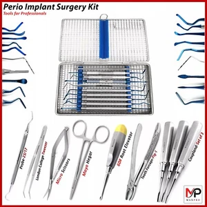 20 Stck. Perio Chirurgie Zahnhöhlenimplantat Kit Lift Aufzüge Kupplung Schere - Bild 1 von 2
