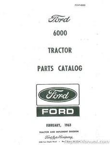 Ford New Holland 6000 And Commander 6000 Parts Manual - Bild 1 von 1