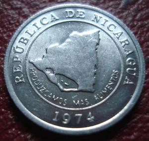 1974 NICARAGUA 10 CENTAVOS IN UNCIRCULATED CONDITION - Picture 1 of 2