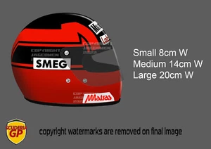 x2 Gilles Villeneuve Ferrari F1 Casco Adhesivo Vinilo - Scuderia GP - Imagen 1 de 4