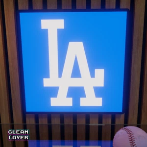 LA Dodgers LED Leuchtkasten MLB Sports Bar Major League Baseball Wandschild - Bild 1 von 5