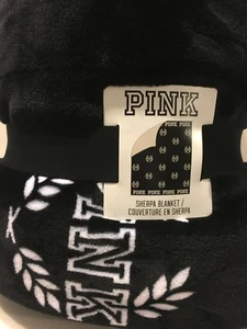 MANTA SHERPA ROSA VICTORIA SECRET/LANZAMIENTO NEGRA MULTI 60 X 72 NUEVA EN PAQUETE - Imagen 1 de 3