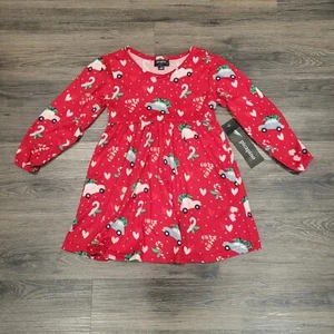 Picapino Christmas Dress Holiday Cars Candy Canes Girls Size 4 - Picture 1 of 5