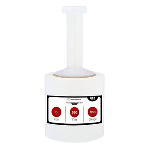 Cast Hand Stretch Wrap 5" x 650' 100 Gauge Clear Bundling Shrink Film 864 Rolls - Picture 1 of 7