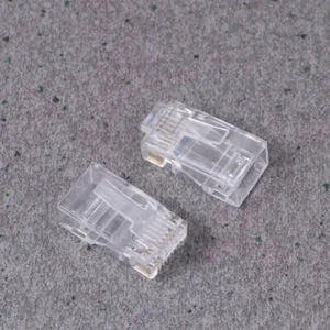 1000 Pcs 8-Core-Kristallkopf Netzwerkkabel Stecker Netzwerkkabelanschluss - Afbeelding 1 van 11