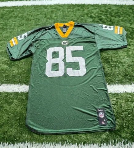Green Bay Packers Men's Jersey Large Reebok NFL Team Apparel Jennings 85 🌿1242 Cover