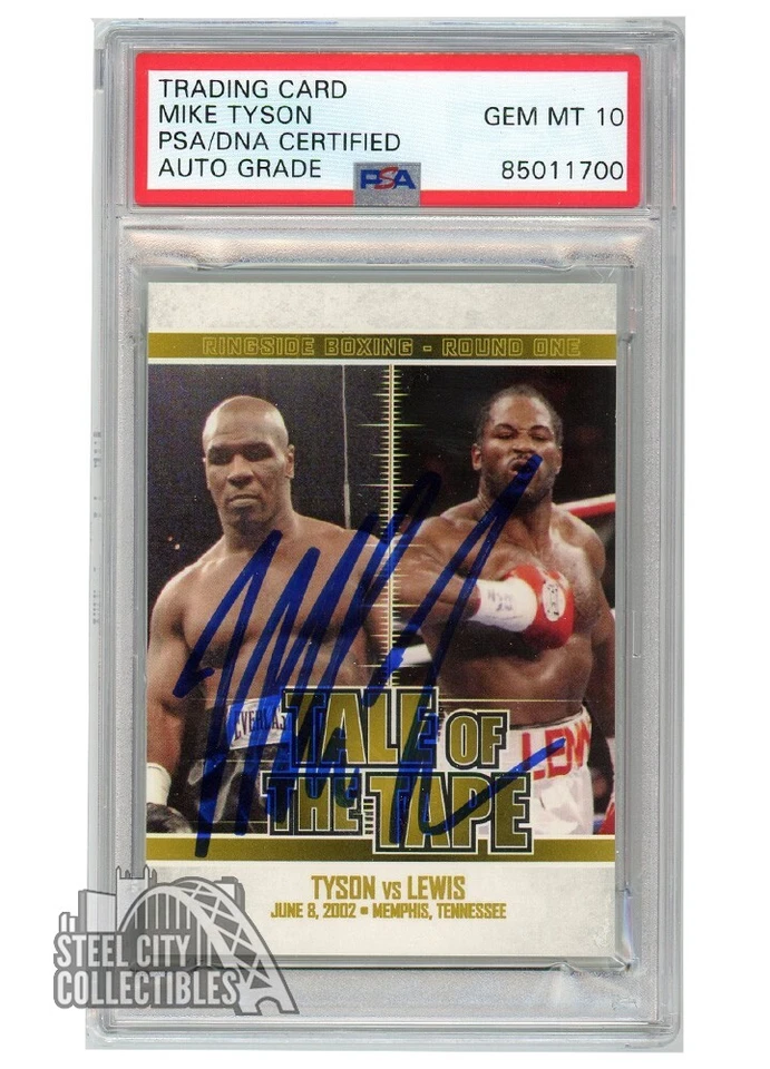 Mike Tyson 2010 Sport Kings Tale of the Tape Autograph Card #61 PSA/DNA 10 - Image 1 of 1