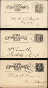 U.S. 1882-85. Post Cards UX7 (11), S6, Various Fancy Cancels - Picture 1 of 1
