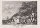 1781 Sifnos Marmo Gru A Benna Marble Tomb Vista View Incisione Stampa Antica
