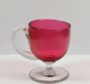 Lovely Antique Cranberry Glass Cranberry Glass Footed Custard Cup - Picture 1 of 2