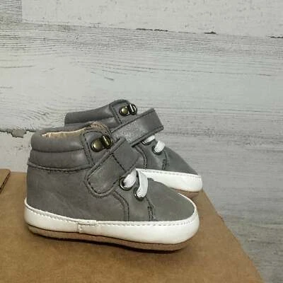 Boys Size 0-6m Little Bipsy Grey Shoes - Good Used Condition - Image 1 of 4