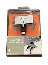 Belkin Convenient Rotating Hub High Speed Swivel Hub-4 Ports-USB-Mac Windows NEW