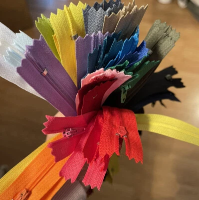 Madam Sew All Purpose Lightweight 8 Inch Zippers Non Separating Close End 44 PCS - Image 1 of 4