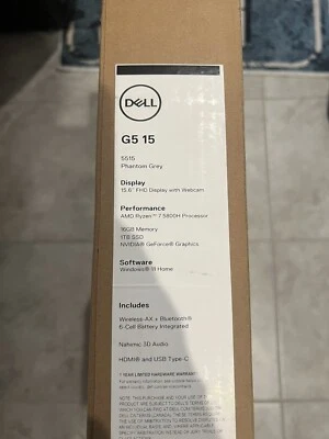Dell G5 15 5515 15.6'' Gaming Laptop Ryzen 7 5800H RTX 3050 1TB SSD 16GB RAM - Image 1 of 2