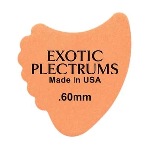 Exotic Plectrums Delrin Orange Guitar Pick - Med Lt 0.60mm Made In USA Shark Fin - Picture 1 of 1