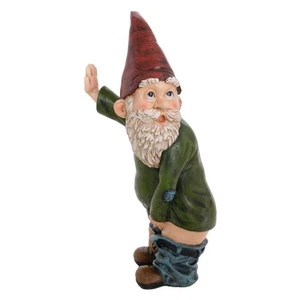Gnome Statue - 10.3" Tall Polyresin - Willy The Peeing Garden Gnome for Lawn ... - Picture 1 of 8