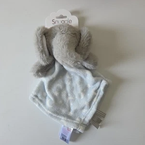 Snuggle Tots Grey Blue Elephant Comforter Plush Baby Security Blanket Lovey - Picture 1 of 5