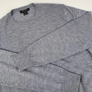 Suéter ligero gris L de lana merino con cuello redondo gris Tilley para hombre - Imagen 1 de 9