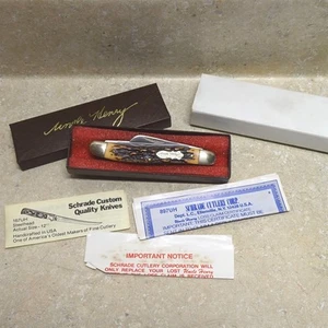 Coltello tascabile vintage Schrade U.S.A 897-UH, zio Henry + scatola, documenti, 3 lame - Foto 1 di 13
