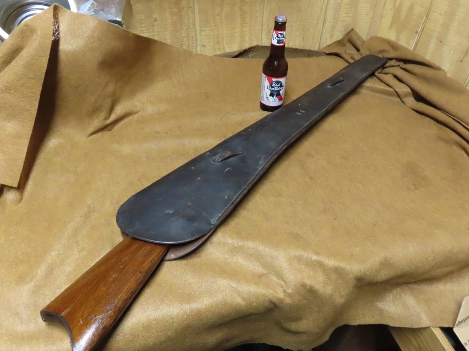 Vaina de rifle Wester de cuero de colección, 37" OAL, sin marca ~ AVG+🤠H9.20.25 Foto 1 de 4