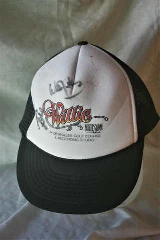 WILLIE NELSON +Other? Hand Signed Signature Pedernales Golf Course Hat Truck Cap Cover