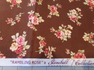 29" X 44" VINTAGE "RAMBLINE ROSE" STONEHILL COLLECTIONby FABRIC TRADITIONS #6501 - Picture 1 of 4