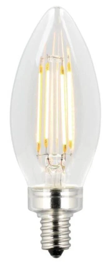 Westinghouse 3316800 6 Watt LED B11 Dim Filament 2700K 120 Volt E12 500 Lumens - Image 1 of 3