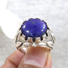 Vantage Lapis Lazuli Ring 925 Sterling Silver Ring Handmade Designer Ring Size 8