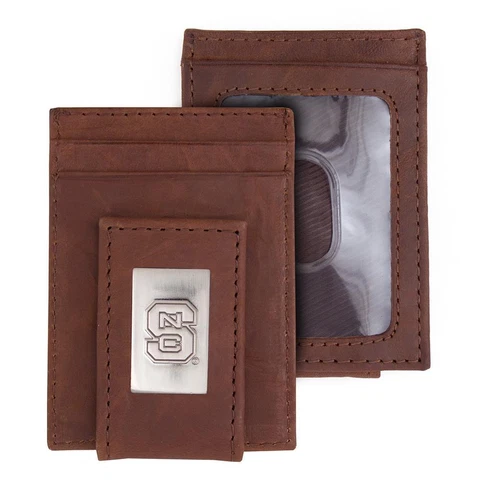 NCSU NC State Wolfpack Wallet Front Pocket Leather Wallet Cover