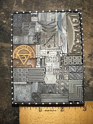 Printing Blocks “ Lead Ornamental Borders Dingbats” Variety Beautiful! #C2 - Image 1 of 4