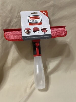 Botella pulverizadora limpiadora de microfibra de vidrio/espejo todo en uno Rubbermaid con escobilla de goma Foto 1 de 4