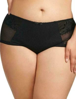 Calzoncillo corto Elomi Etta negro talla L 14 tiro medio bragas paneles bordados 8846 Foto 1 de 4