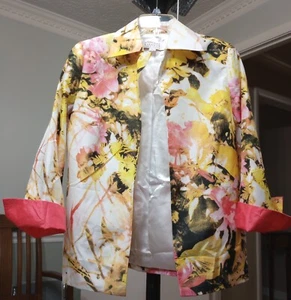 American Glamour by Badgley Mischka Women's Multicolor Open Blazer Jacket Medium - Picture 1 of 7