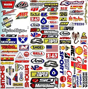 Dirt Bike Motorcycles Supercross Motocross ATV Lot 6 vinyl decals stickers D6015 - Bild 1 von 7