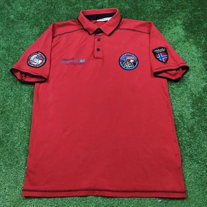 Polo Nebulus Adulto Extra Grande Cuello Rojo Parches Manga Corta Ropa de Hombre* - Imagen 1 de 9