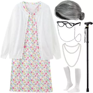 Girls 100th Day Of School Little Old Lady Halloween Costume As Shown - Picture 1 of 6