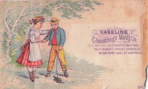 Antigua tarjeta comercial victoriana de vaselina de 1890 Chesebrough Manufacturing Nueva York  - Imagen 1 de 3