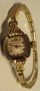 Vintage Women's Bulova M2 10 K R.G.P. Bezel Analog Watch Untested Used Gold Tone - Picture 1 of 24