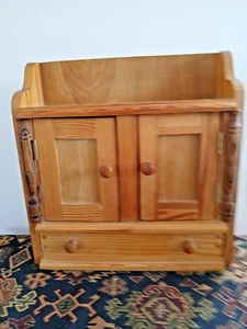 Cottage style Pine Rustic Wall Cabinet handmade Unit - Picture 1 of 6