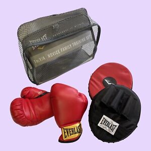 Everlast Boxing Training Set Gloves, Target Mitts 14oz Youth 6 - 12 Red