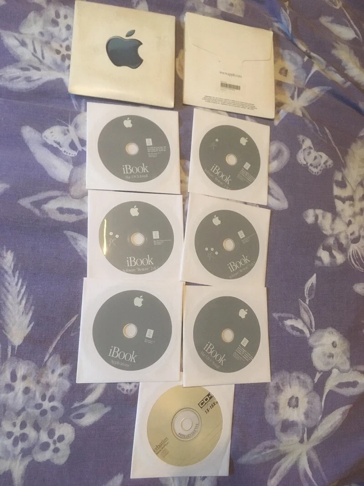 2000 Apple Macintosh CD iBook T603-0244-A SSW 9.2.1 + 10.1.2 - Imagen 1 de 1